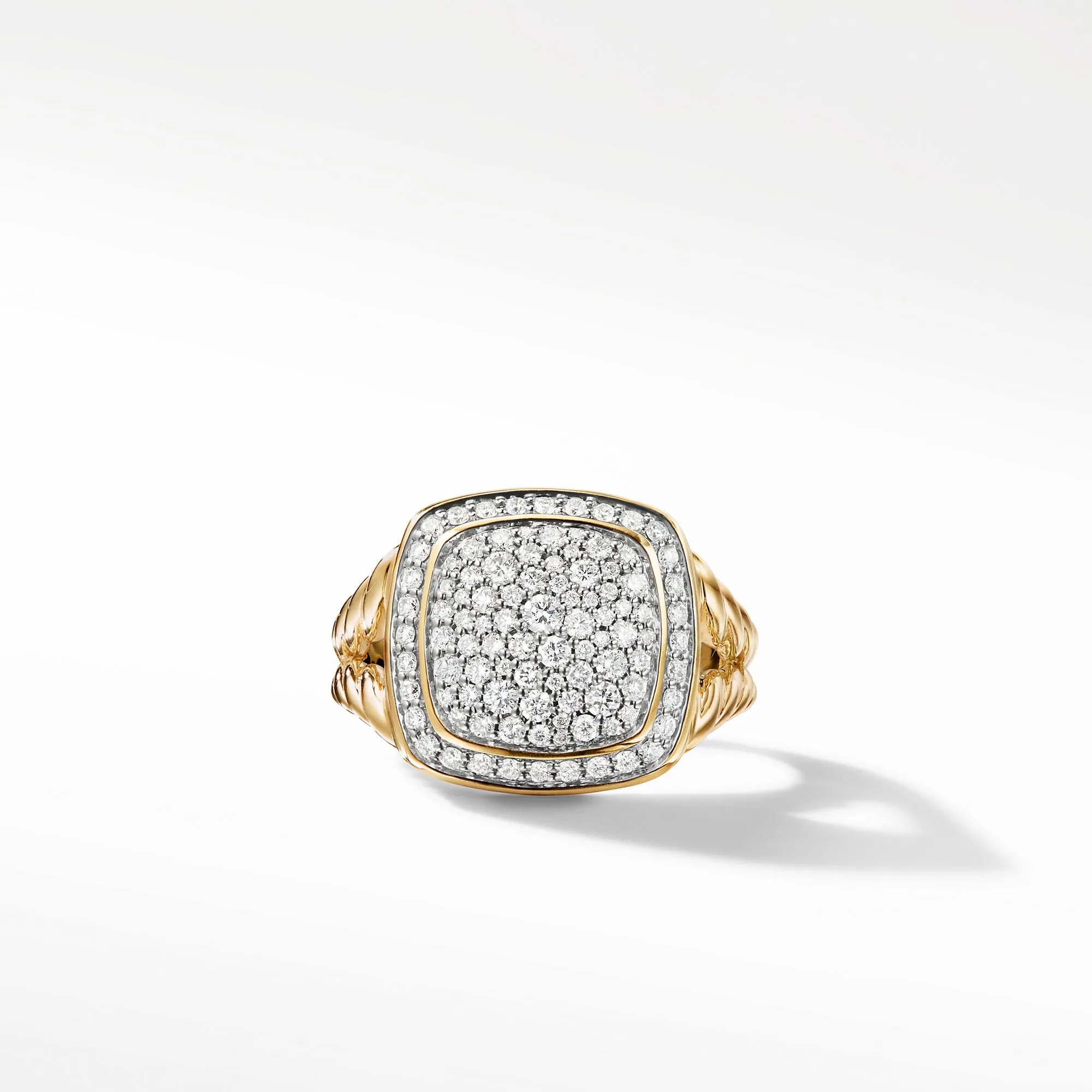 David Yurman Albion 11MM Ring with Diamonds in 18K Gold