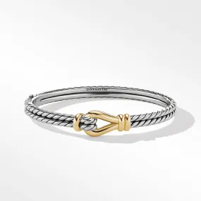 David Yurman Thoroughbred Loop 11MM Bracelet with 18K Yellow Gold