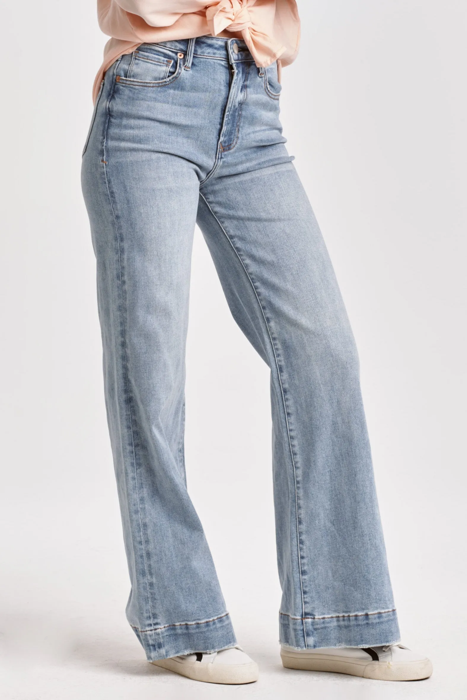 Dear John Fiona Mid Rise Wide Leg Jeans - Montilla