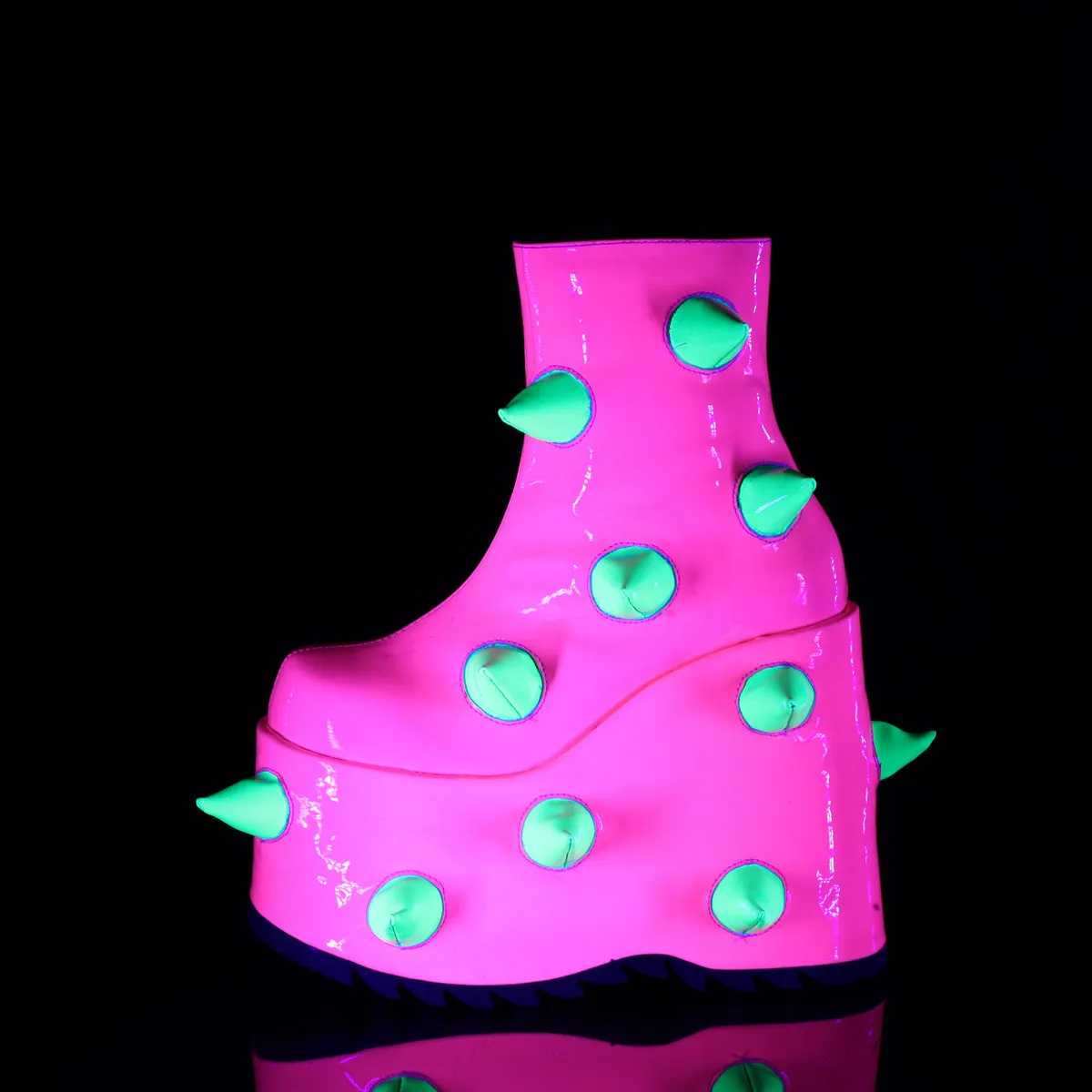 Demonia Slay-77-Neon Pink-Size 7-Clearance