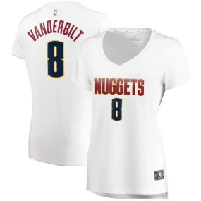 Denver Nuggets Jarred Vanderbilt Fanatics Branded Fast Break Player Association Jersey Womens - White | Ireland P2501K2