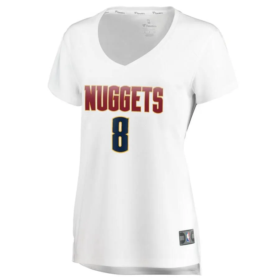 Denver Nuggets Jarred Vanderbilt Fanatics Branded Fast Break Player Association Jersey Womens - White | Ireland P2501K2