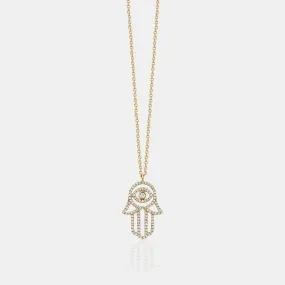 Diamond Hamsa Necklace