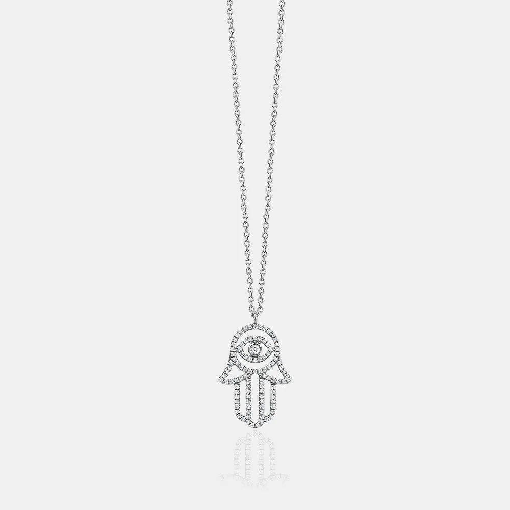 Diamond Hamsa Necklace