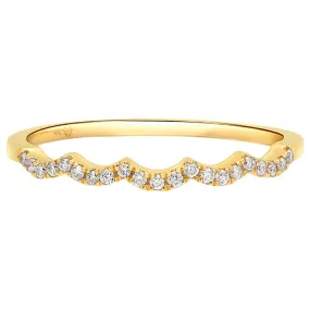 Diamond Scallop Eternity Band