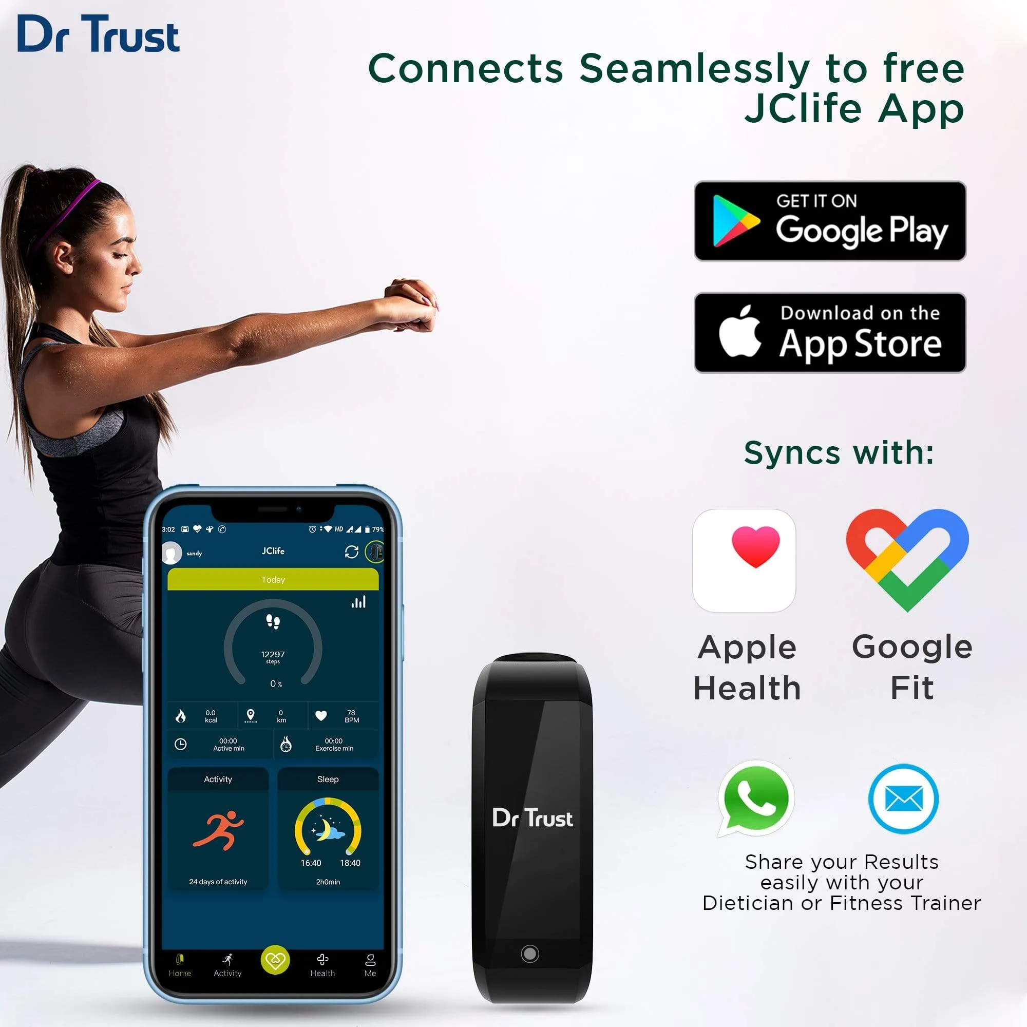 Dr Trust USA Health & Fitness Tracker 8001