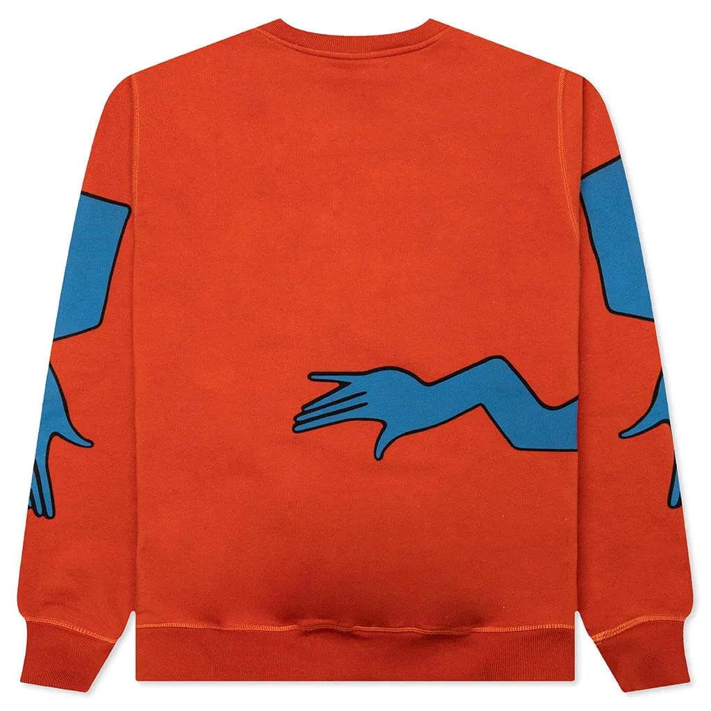 Early Grab Crewneck Sweatshirt - Sienna Orange