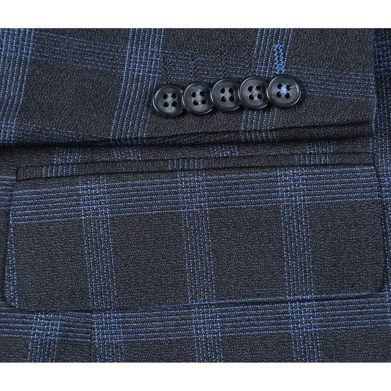 ENGLISH LAUNDRY Charcoal with Blue Check Notch Suit 72-55-095