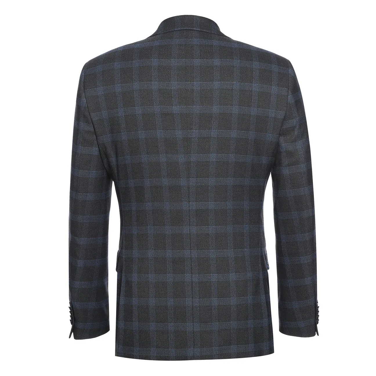 ENGLISH LAUNDRY Charcoal with Blue Check Notch Suit 72-55-095