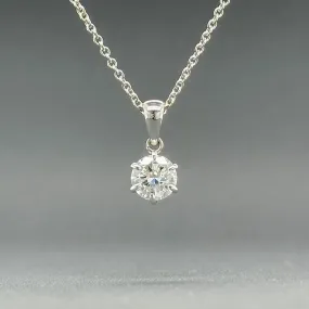 Estate 14K W Gold 0.62ct H/I1 Diamond Pendant