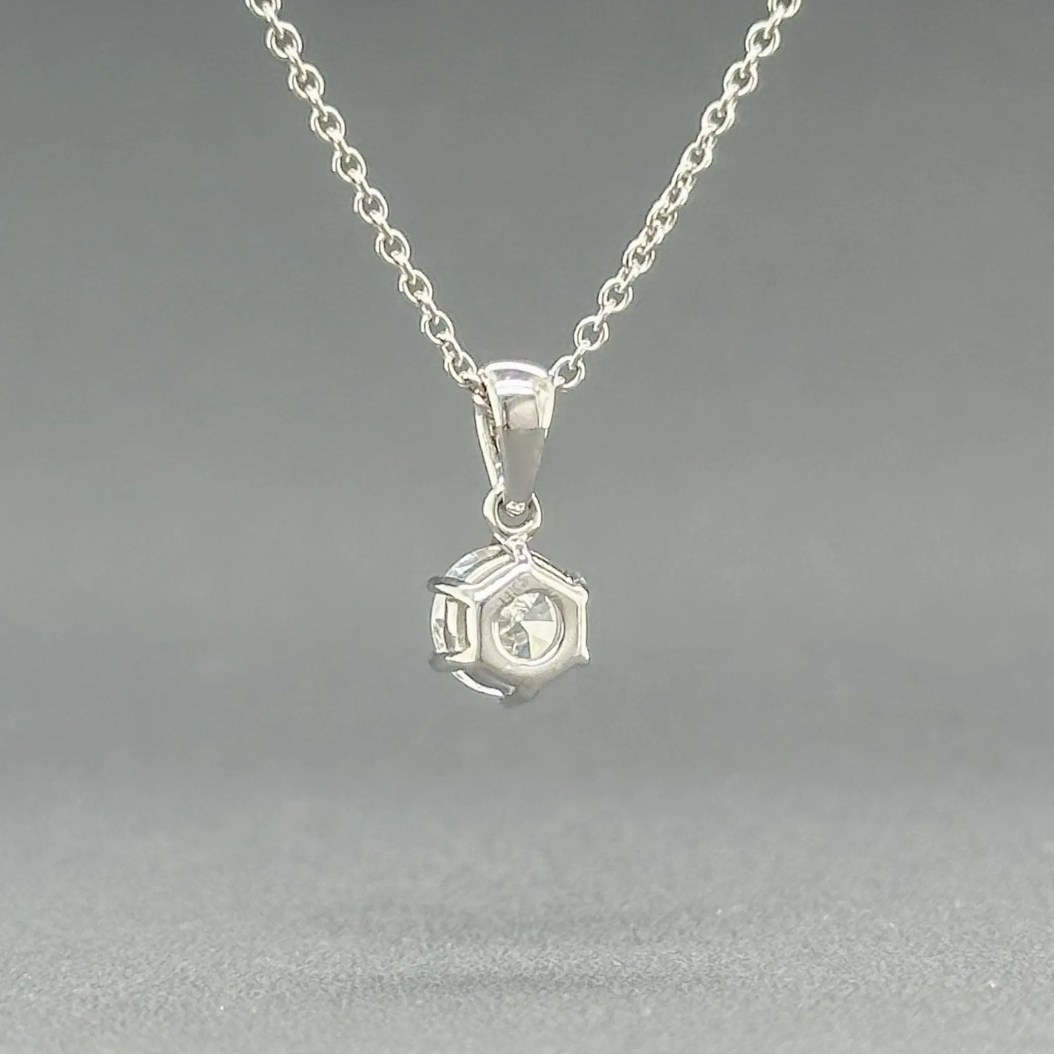 Estate 14K W Gold 0.62ct H/I1 Diamond Pendant