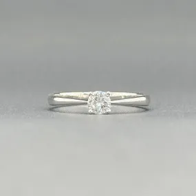 Estate 18K W Gold 0.23ct H-I/VS1 Diamond Engagement Ring