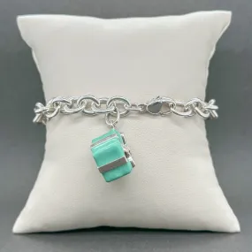 Estate Tiffany & Co. SS Blue Present Bracelet