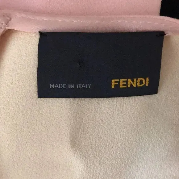 Fendi Pink Black Color Block Dress