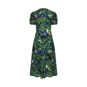 Floral A-Line Midi Dress