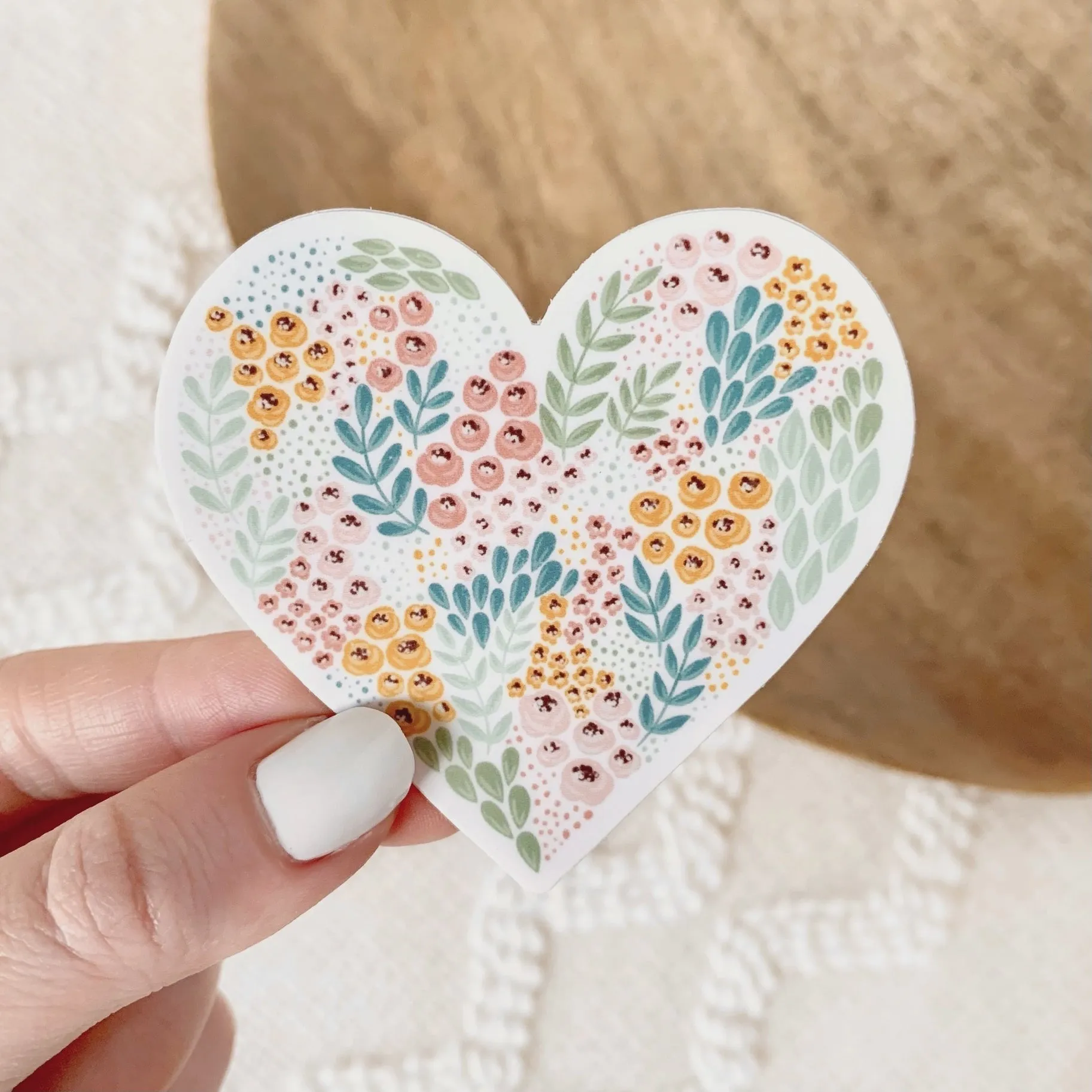 Floral Heart Sticker