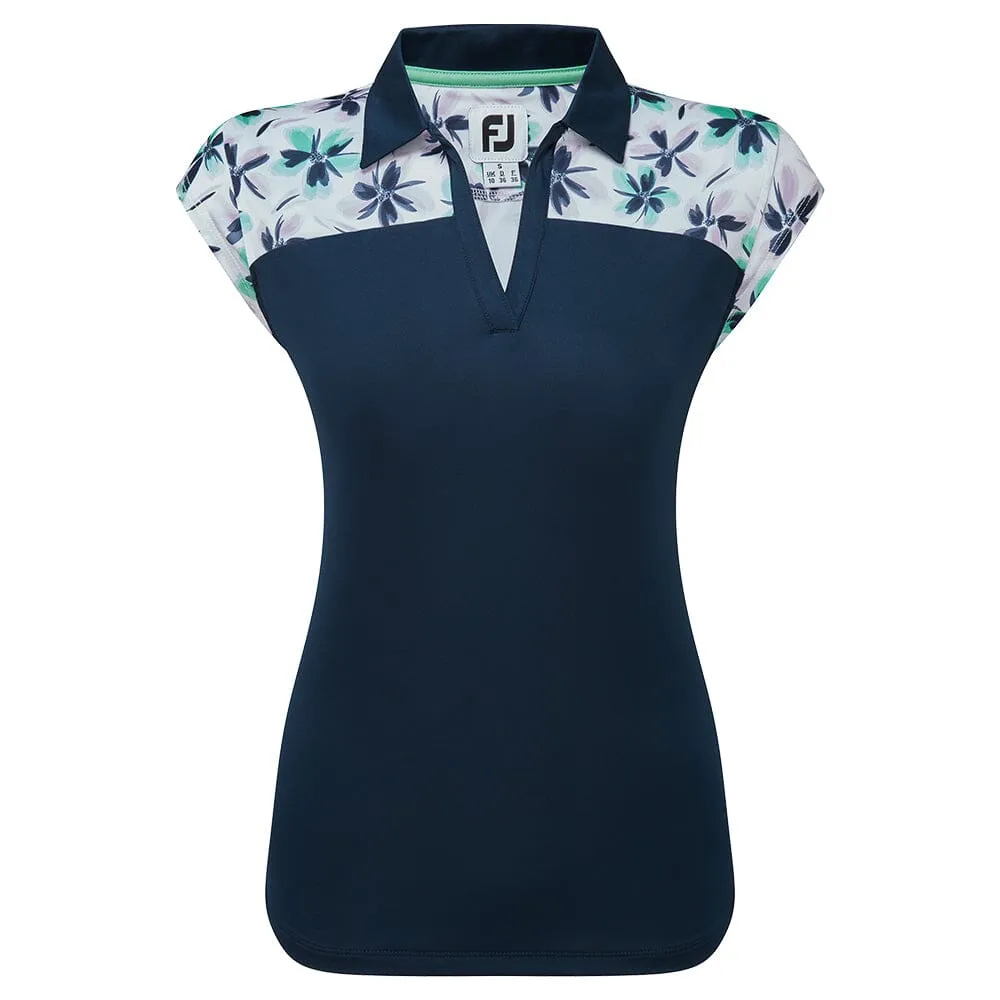 Footjoy polo femme blck flo mint navy