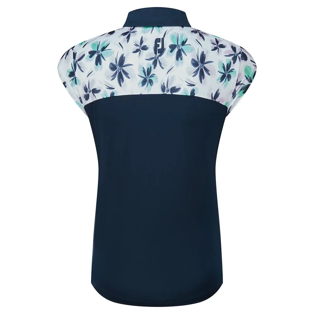 Footjoy polo femme blck flo mint navy