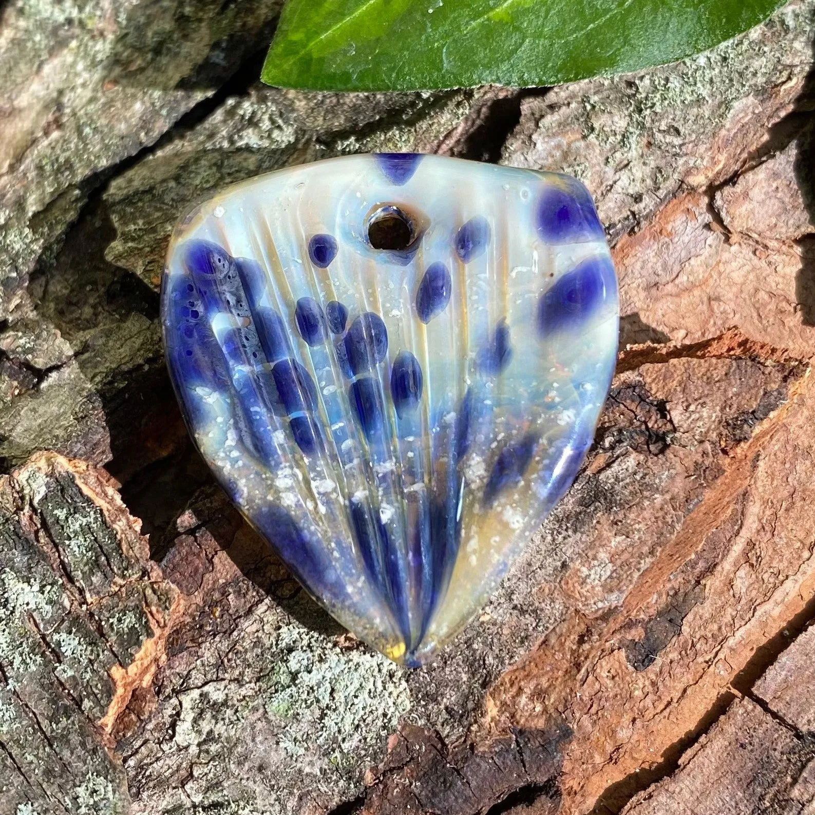 Glass Guitar Pick with Infused Cremains