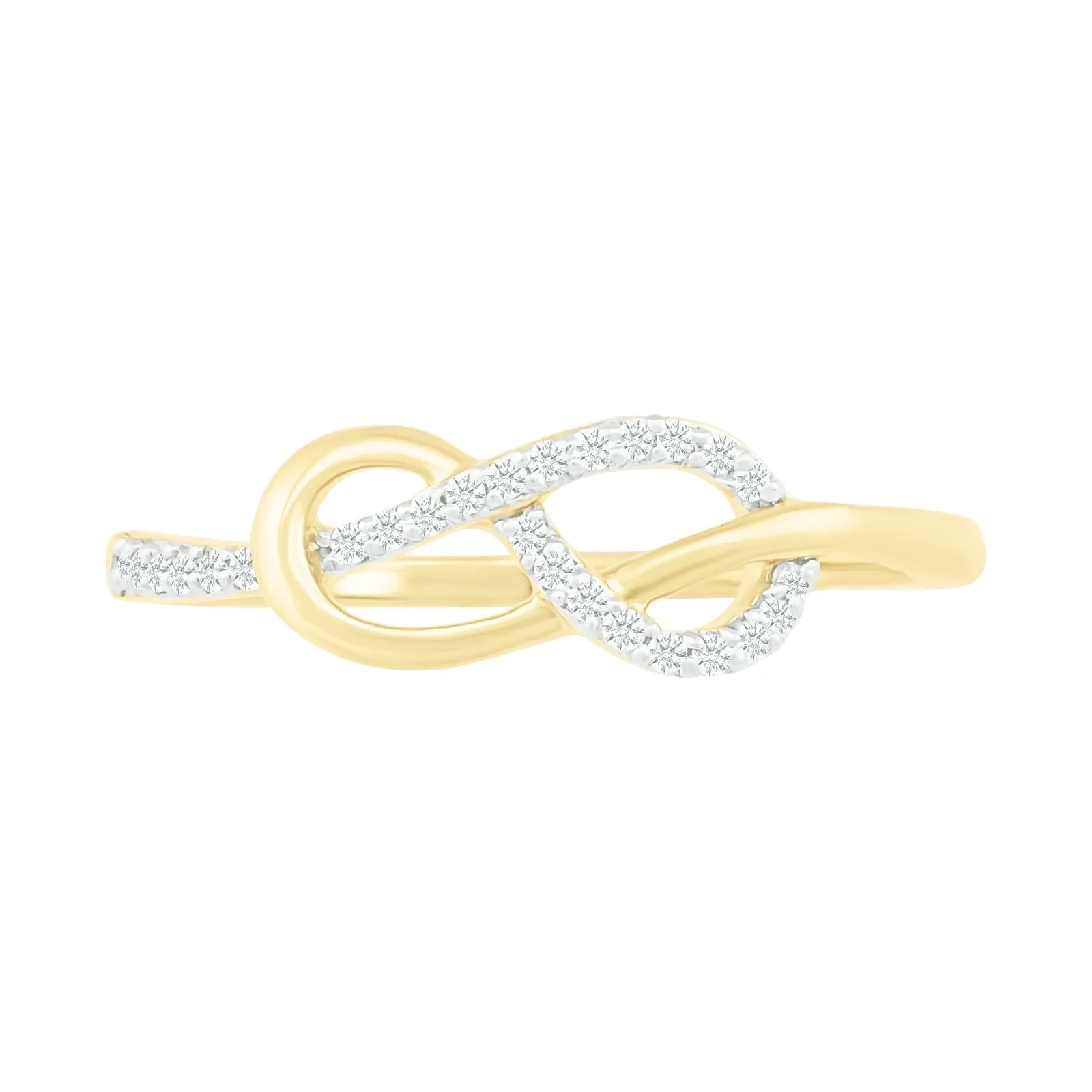 Interlocking Diamond Infinity Ring