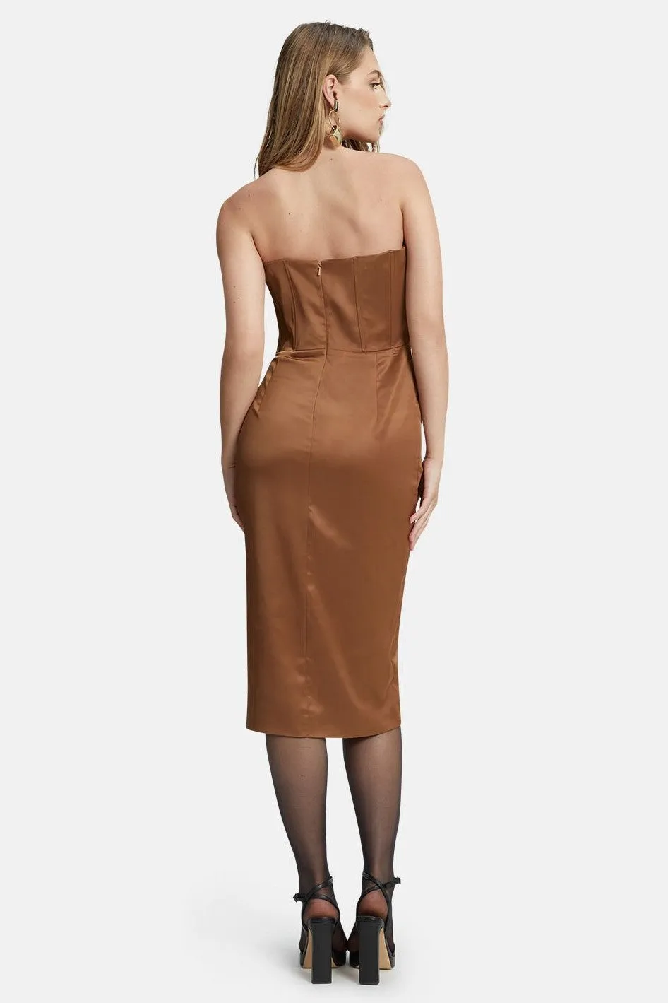 Jamila Corset Dress - Toffee