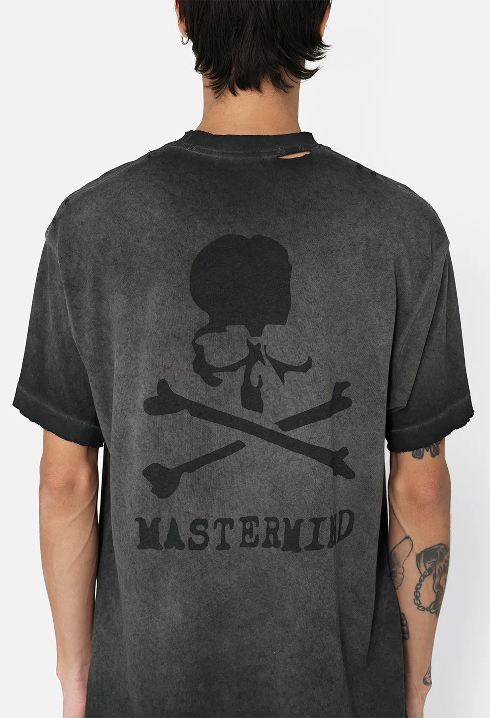 JE X Mastermind Folsom Pocket Tee / Oil Wash Black