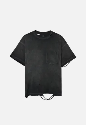 JE X Mastermind Folsom Pocket Tee / Oil Wash Black