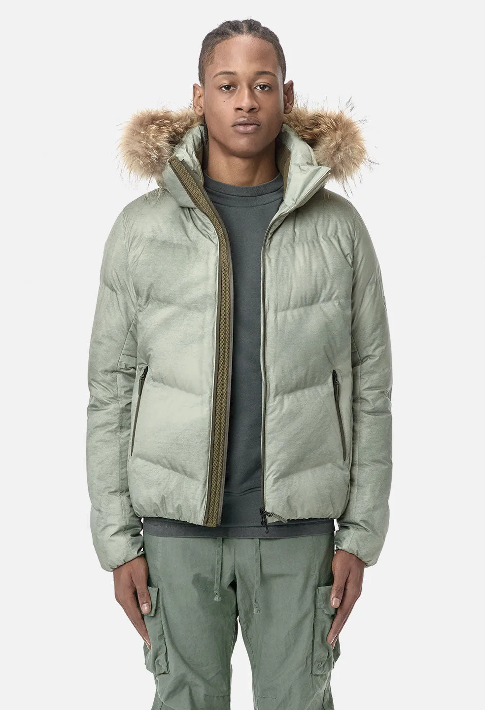 John Elliott X Descente Allterrain Mizusawa Tie Dye Down Jacket / Mojave X Sage