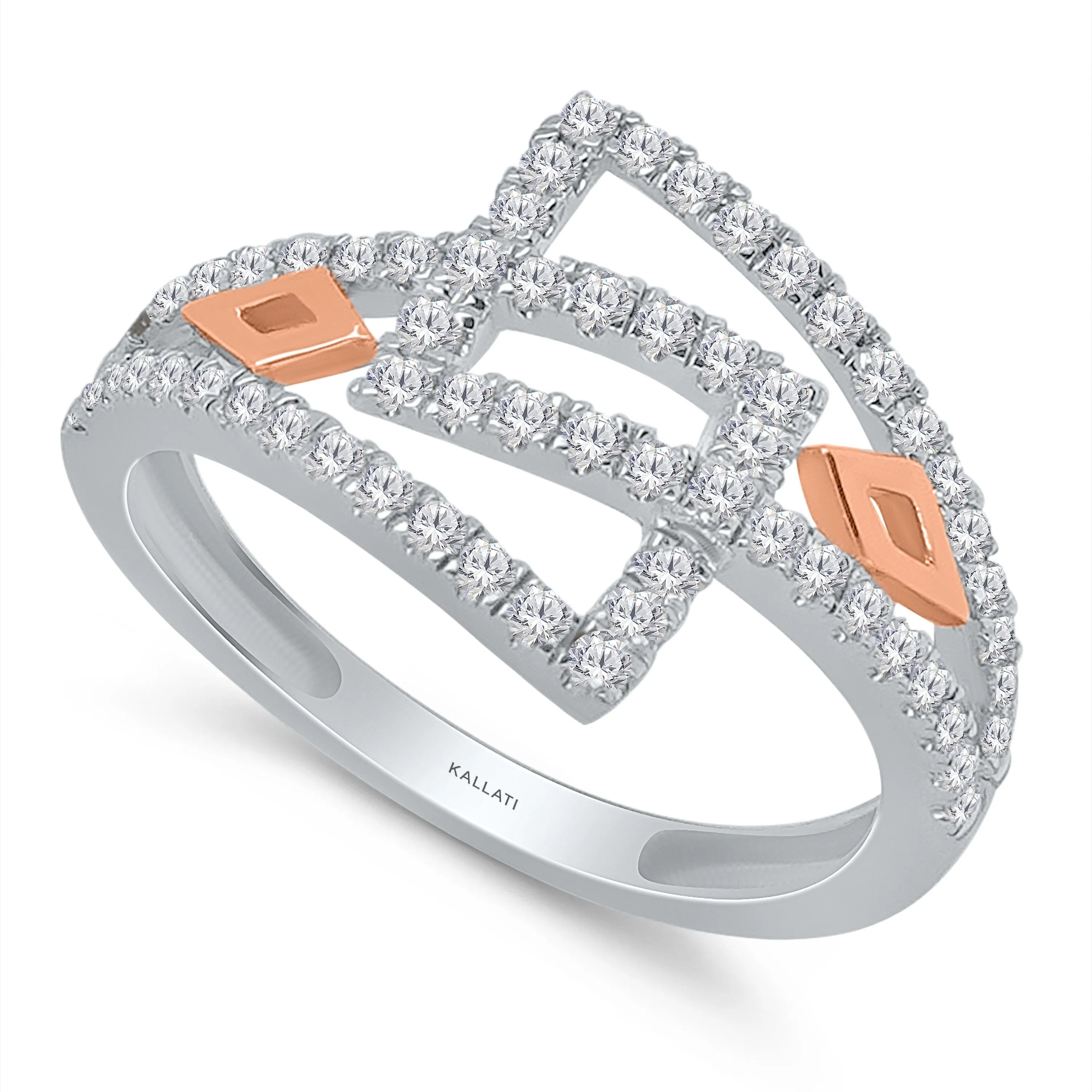 Kallati Eternal Diamond Ring in 14K Two-Tone Gold