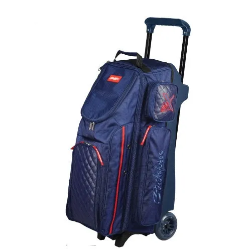 KR Strikeforce Diamond Navy Triple Roller Premium Bowling Bag