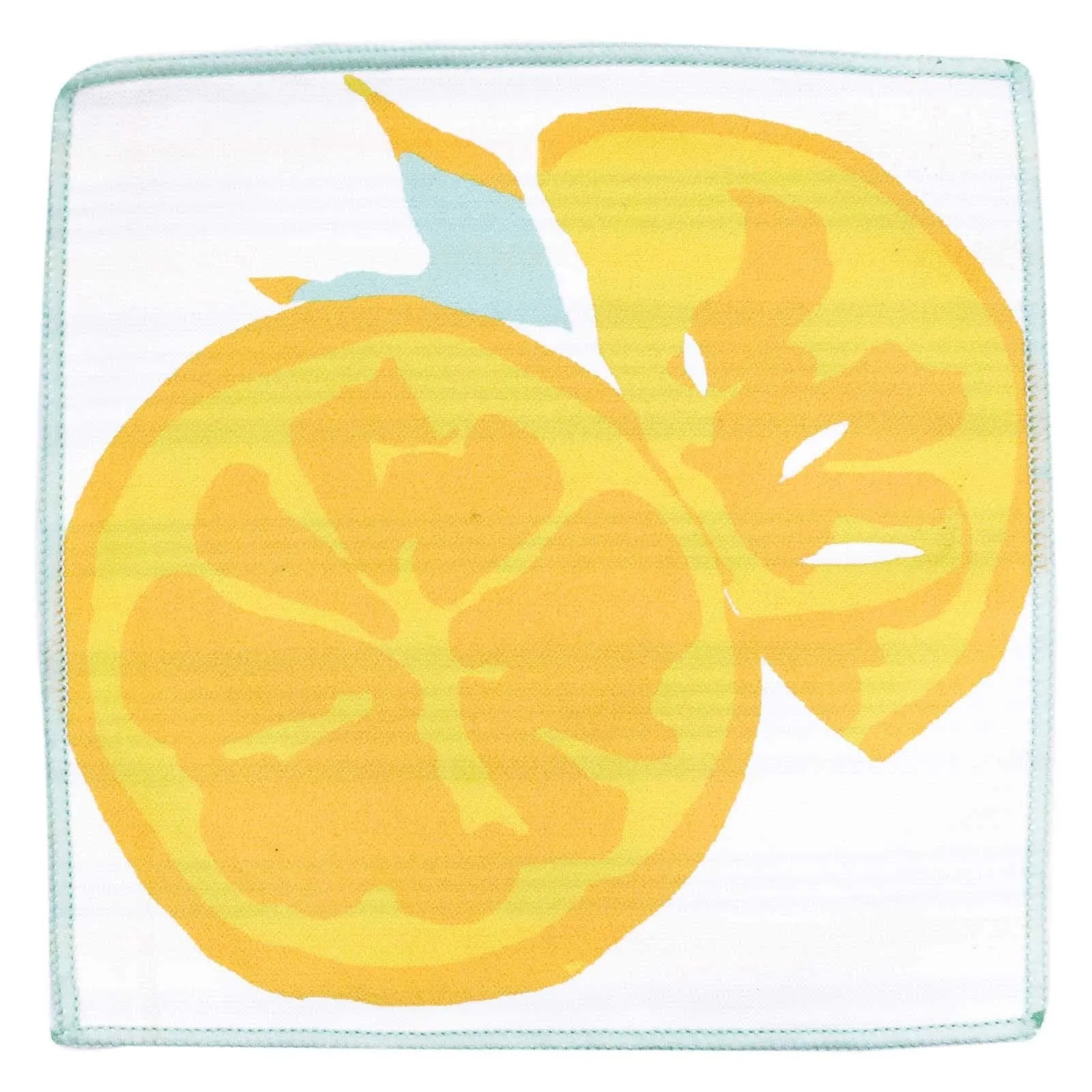 Lemon Slices blu Kitchen Reusable Cocktail Napkins (Set of 8)