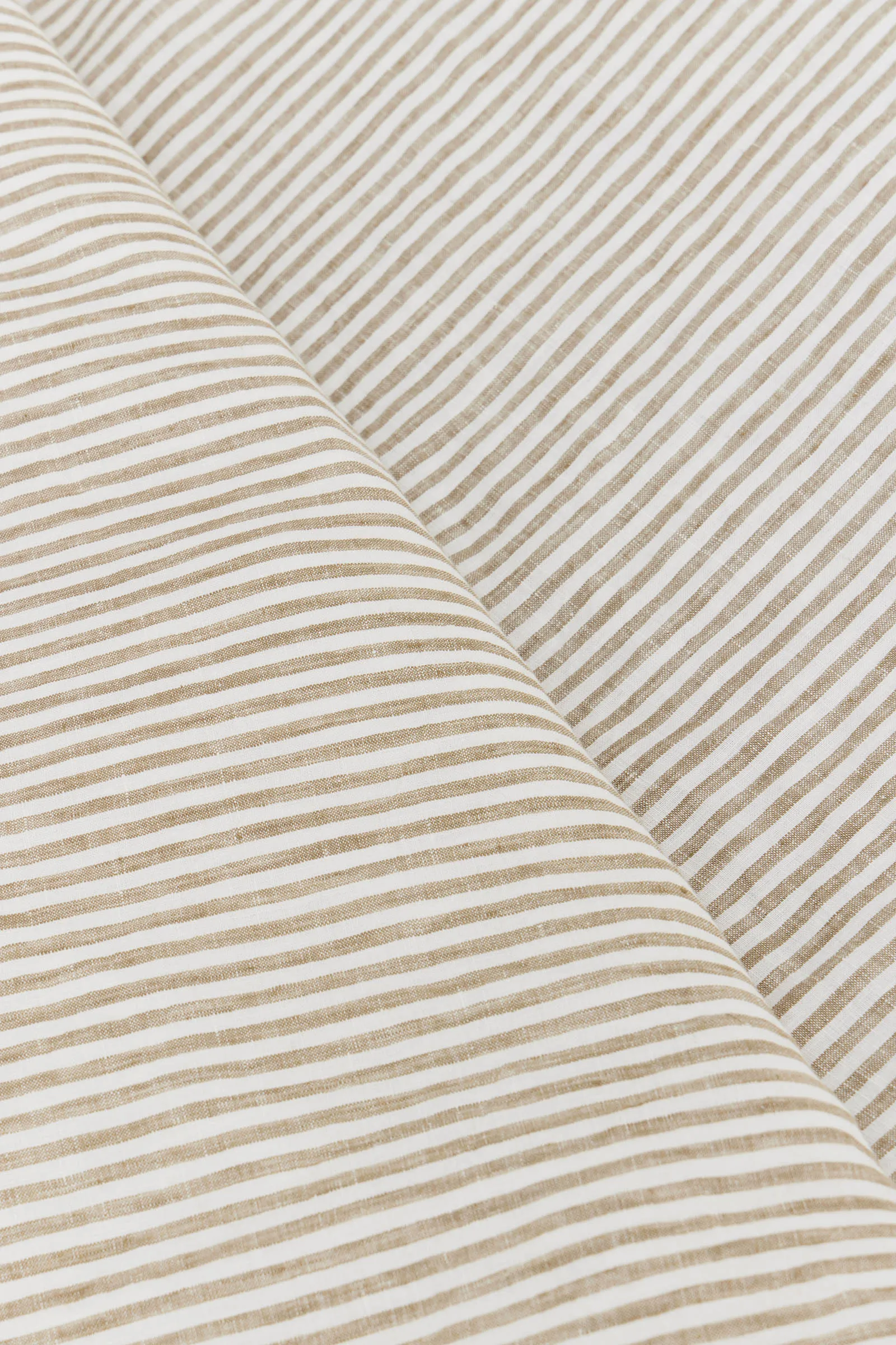 Linen European Pillow Case Olive Stripe