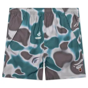 Liquid Camo One Point Beach Shorts - Olive Drab