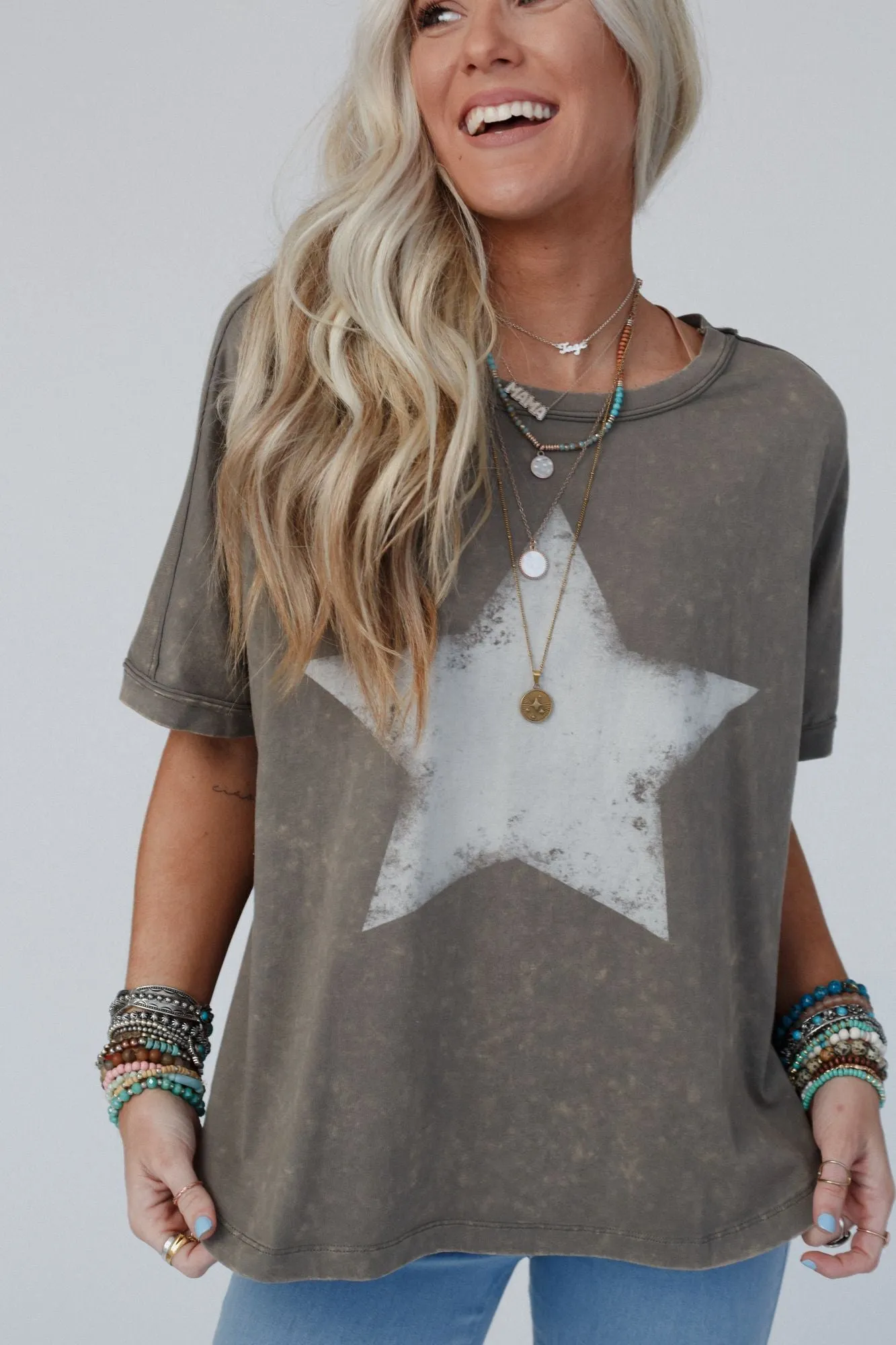 Lone Star Statement Top - Olive