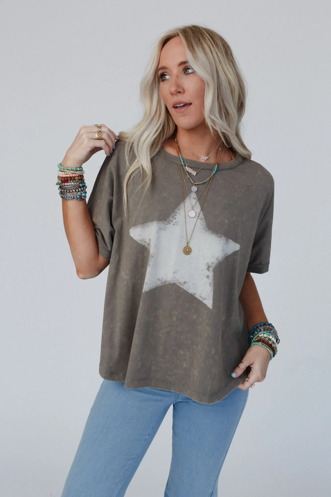 Lone Star Statement Top - Olive