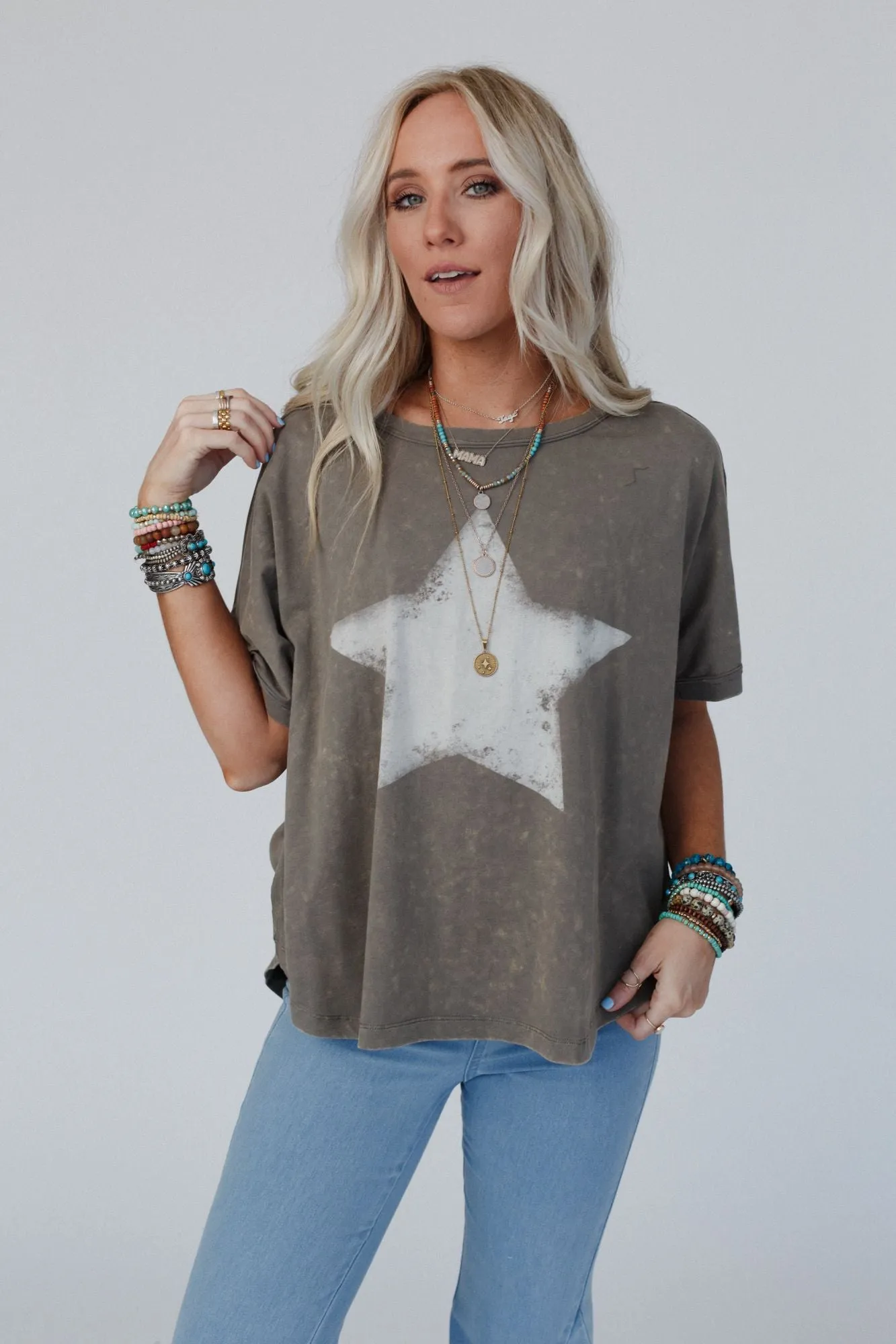 Lone Star Statement Top - Olive