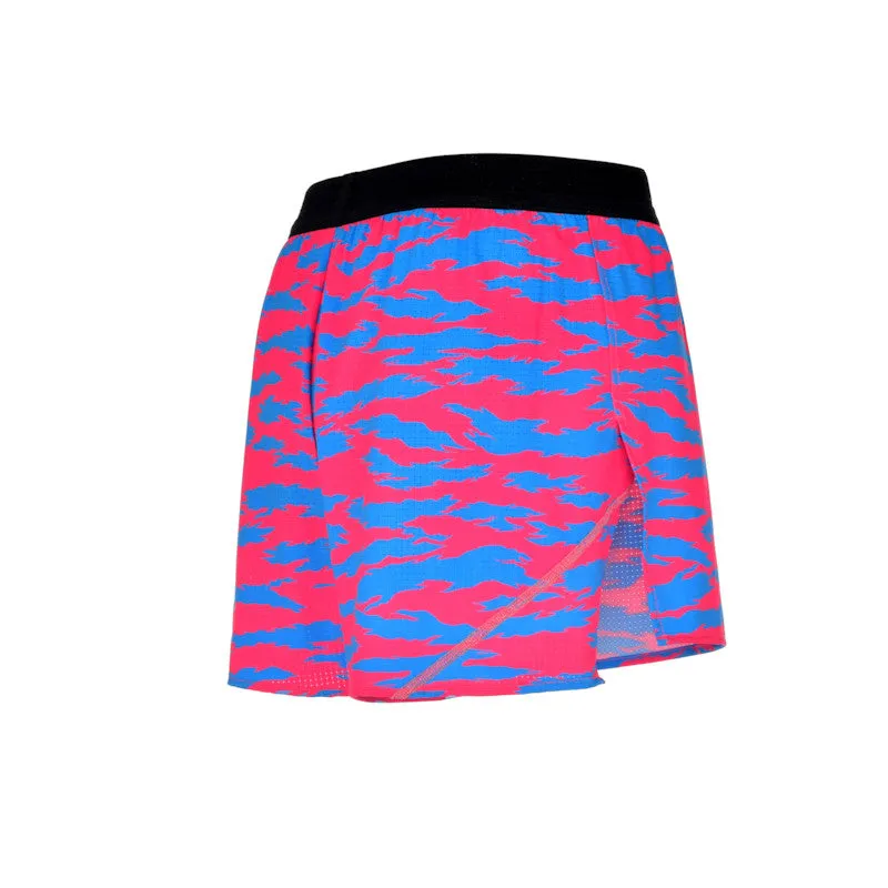 Men's Aeropro 3" Half Split Shorts- Torn Camo Pink/Blue