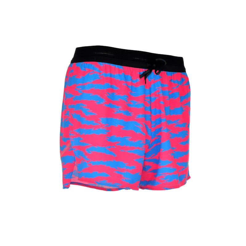 Men's Aeropro 3" Half Split Shorts- Torn Camo Pink/Blue