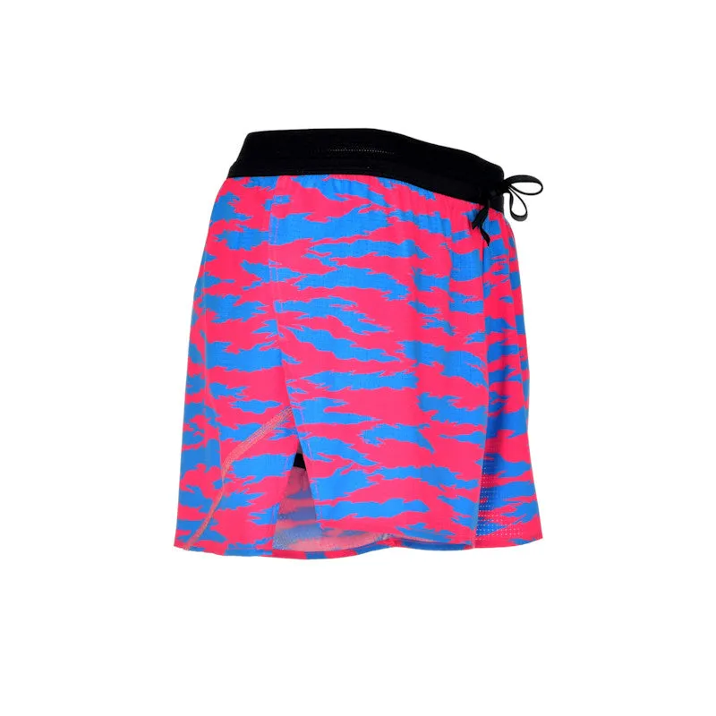 Men's Aeropro 3" Half Split Shorts- Torn Camo Pink/Blue