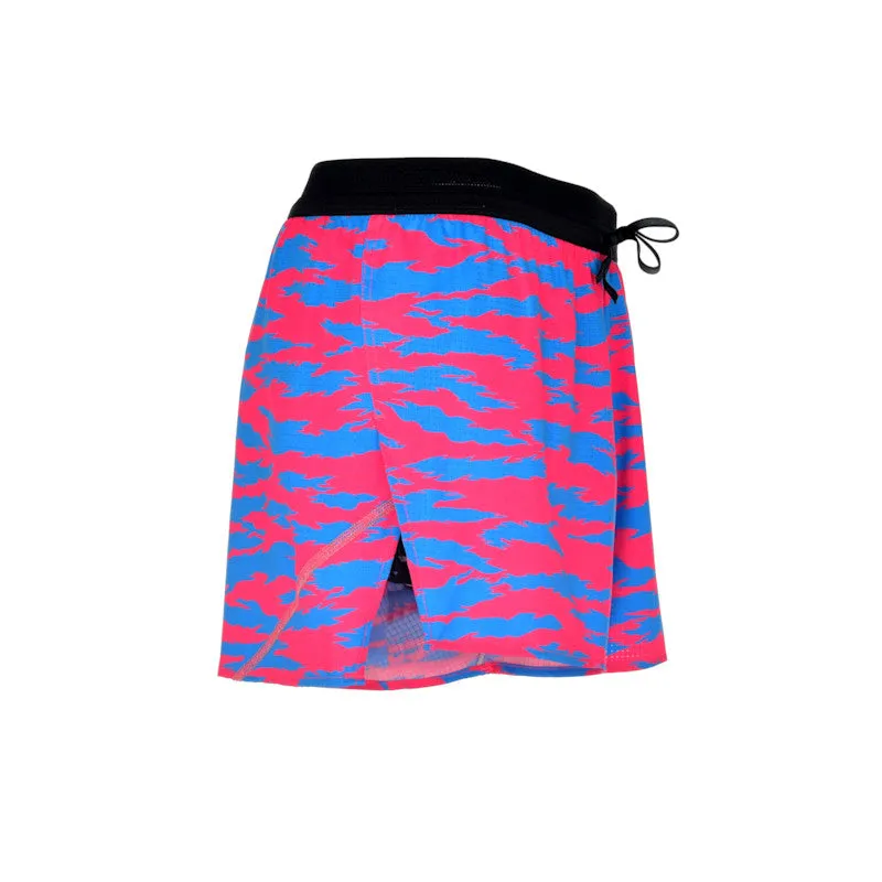 Men's Aeropro 3" Half Split Shorts- Torn Camo Pink/Blue