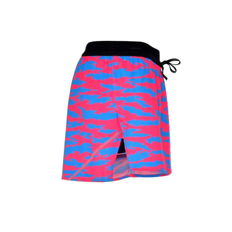 Men's Aeropro 3" Half Split Shorts- Torn Camo Pink/Blue