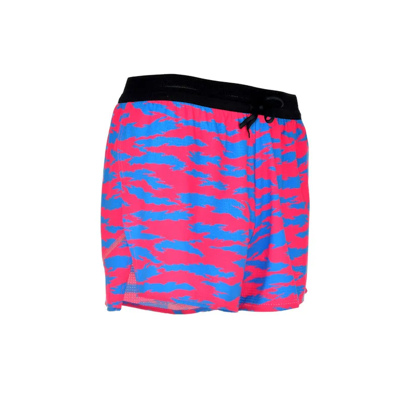 Men's Aeropro 3" Half Split Shorts- Torn Camo Pink/Blue