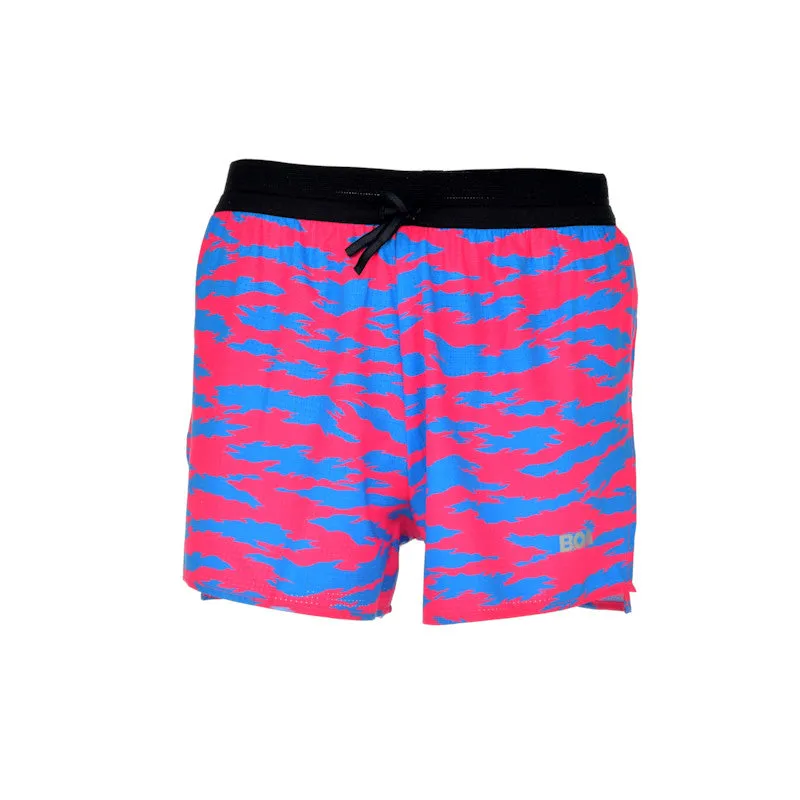 Men's Aeropro 3" Half Split Shorts- Torn Camo Pink/Blue