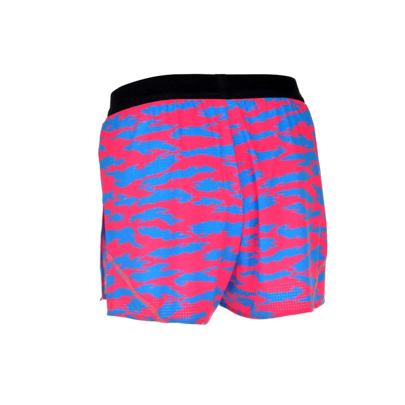 Men's Aeropro 3" Half Split Shorts- Torn Camo Pink/Blue