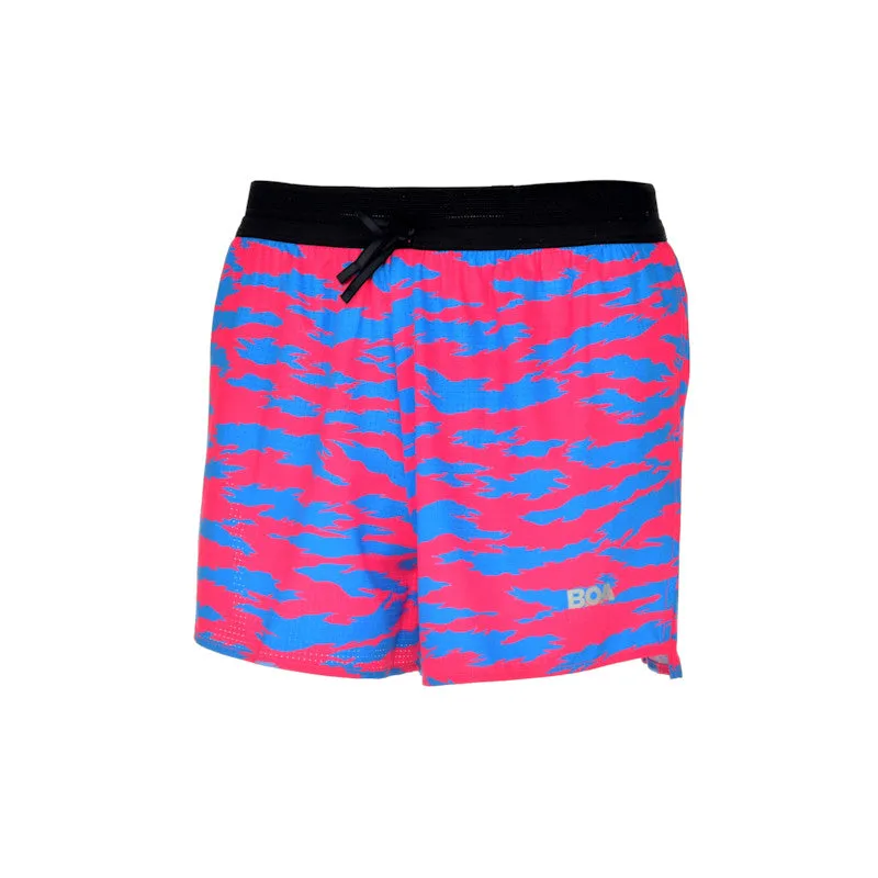 Men's Aeropro 3" Half Split Shorts- Torn Camo Pink/Blue