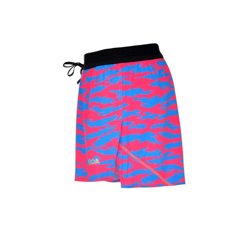 Men's Aeropro 3" Half Split Shorts- Torn Camo Pink/Blue