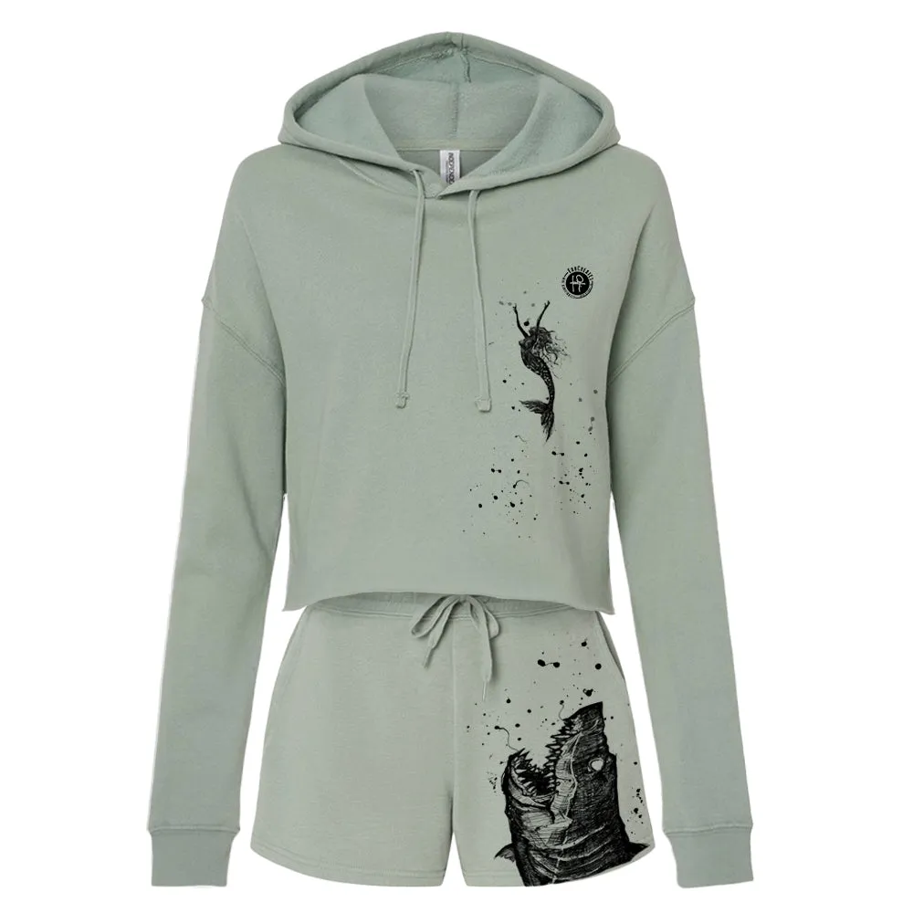 Mermaid & the Shark Cropped Hoodie Outfit