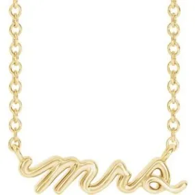 Mrs Necklace - 14k Fine