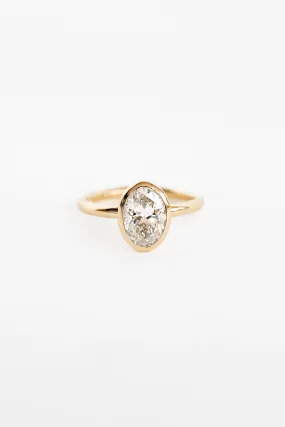 Oval Aura Ring with Lab Diamond