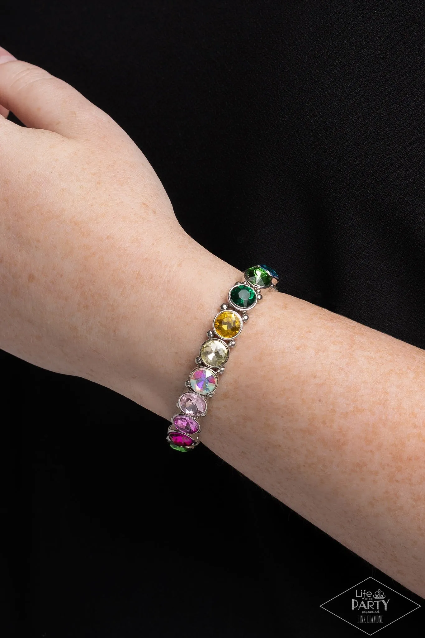 Paparazzi Sugar-Coated Sparkle Multi Rainbow Bracelet